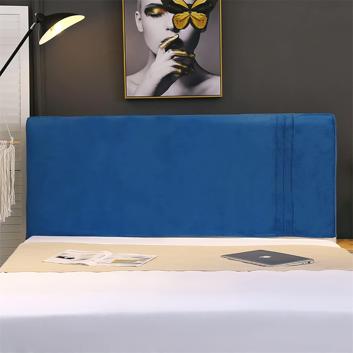 Nordic Style Bed Headboard Cover,Stretch Bed Headboard Slipcover,Thicken Headboard Cover,for Bedroom Decoration(120/150/180/200/220 cm)