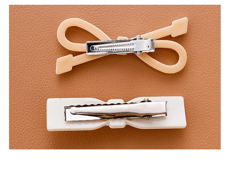 Lemeilleur 8 PCS Vintage Acrylic Bow Hair Clip Duck Teeth no slip Hair Pins Hair Barrettes for Thick Thin Hair For Women Girls Kids - Image 6