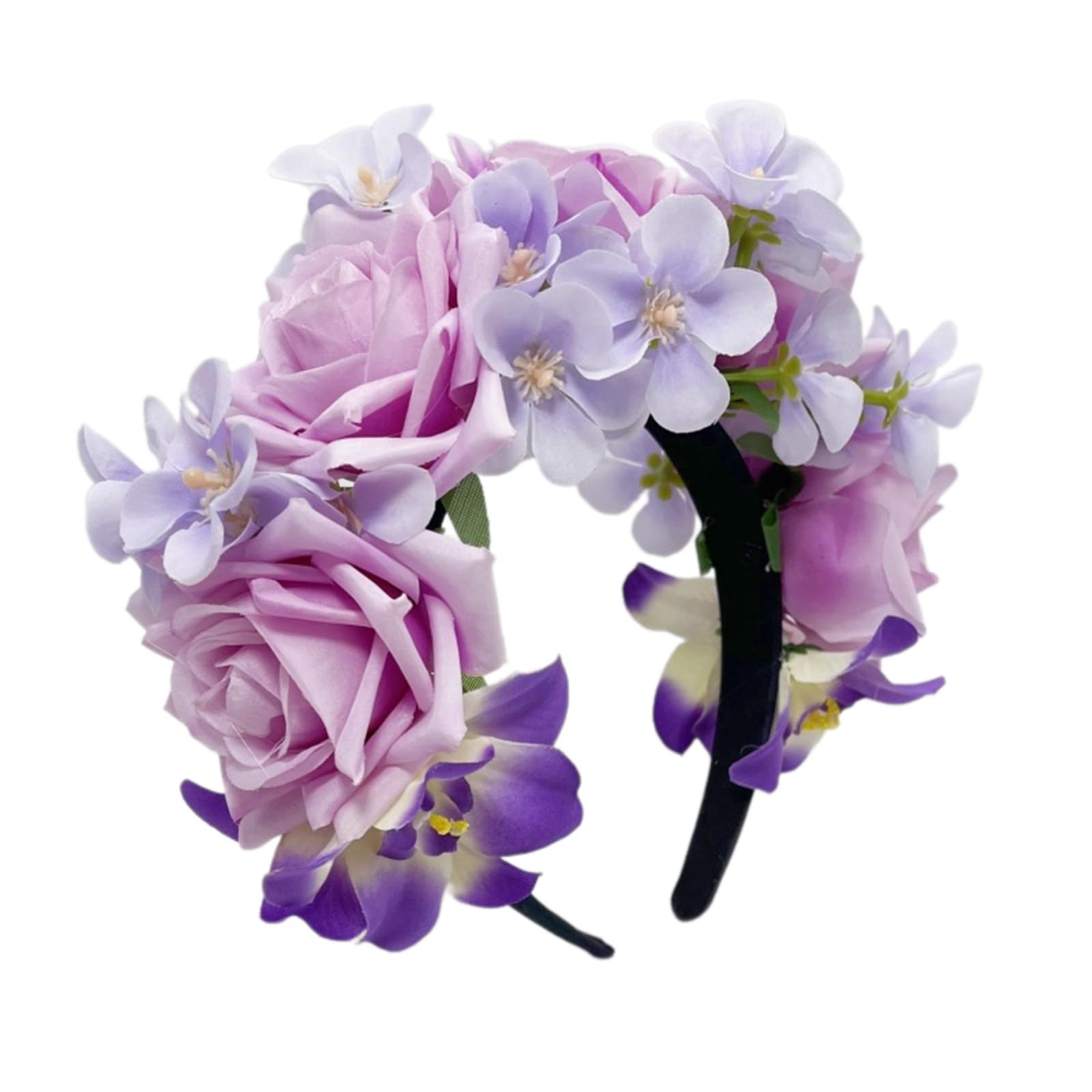 Fentency Flower Shape Headband for Bride Spring Photography Ethnic Hair Hoop Wedding Party Bride Hairband