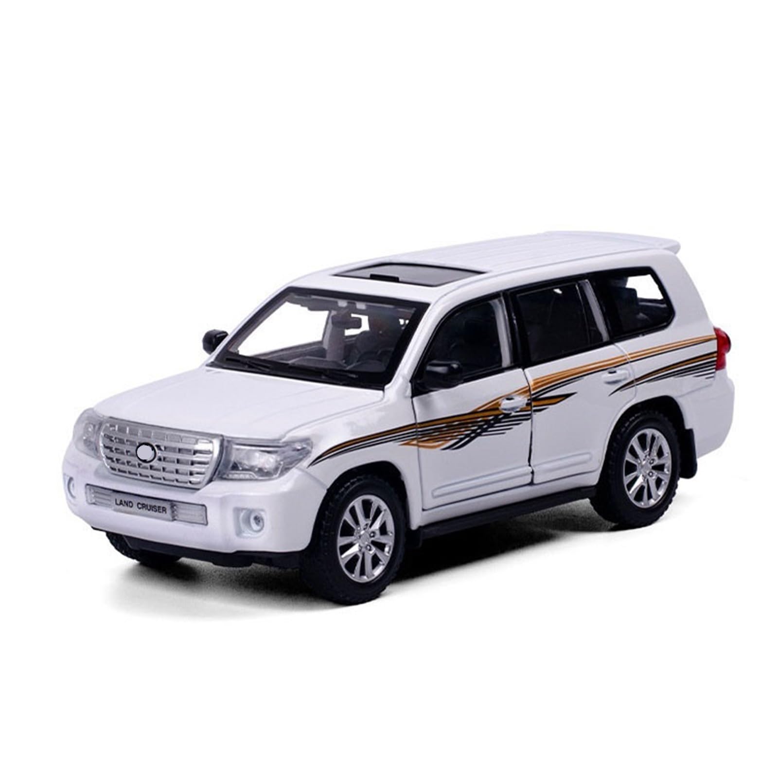 1:24 Na prezent dla samochodu Zabawka Model ze stopu Land Cruiser (biały B, bez pudełka)