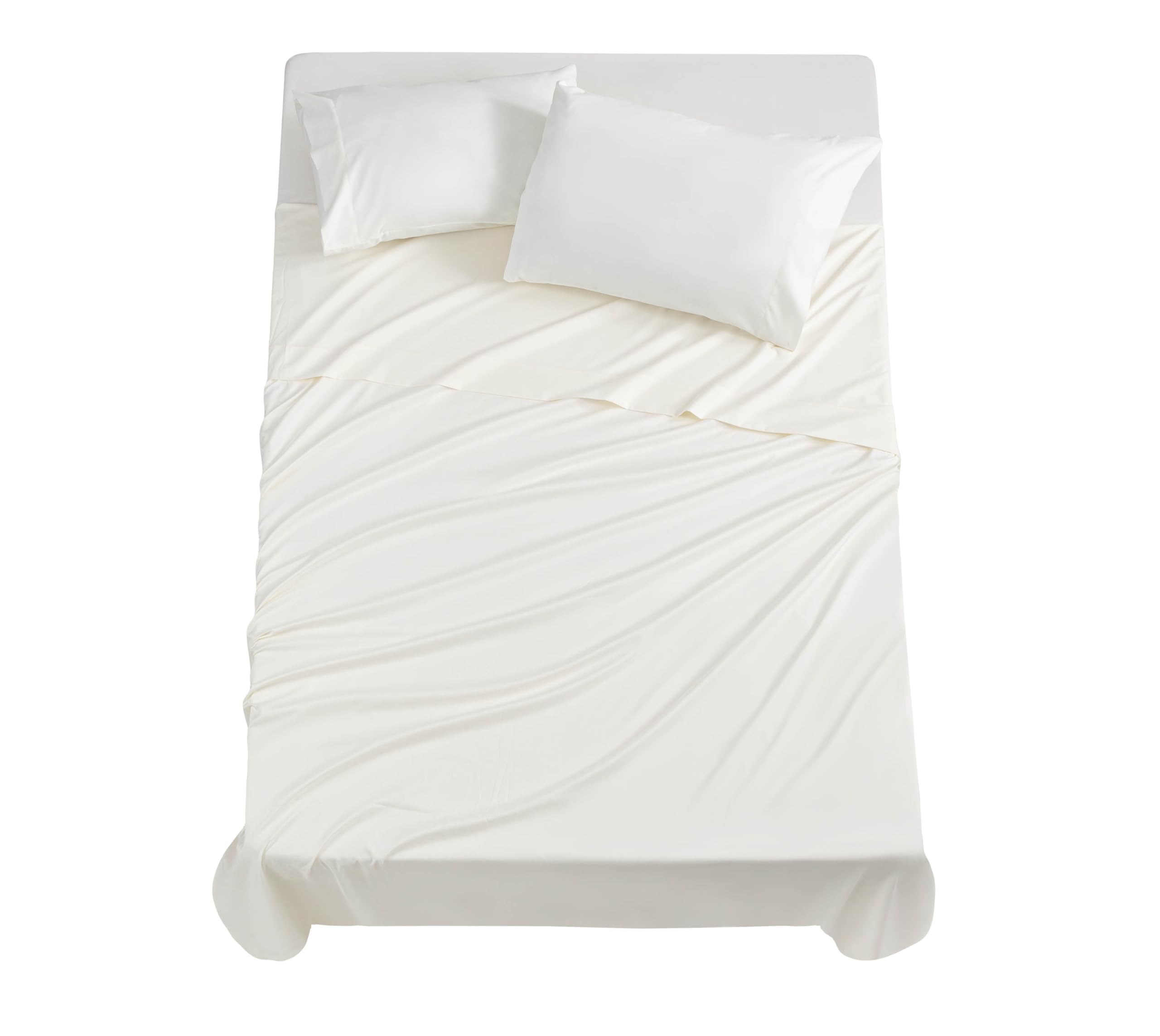 Todocama - 4-Piece Bedding Set - 5003 - Fitted Sheet - Top Sheet - Two Pillowcases 50 x 80 cm (Bed 150 x 190/200 cm, Beige) - Image 2