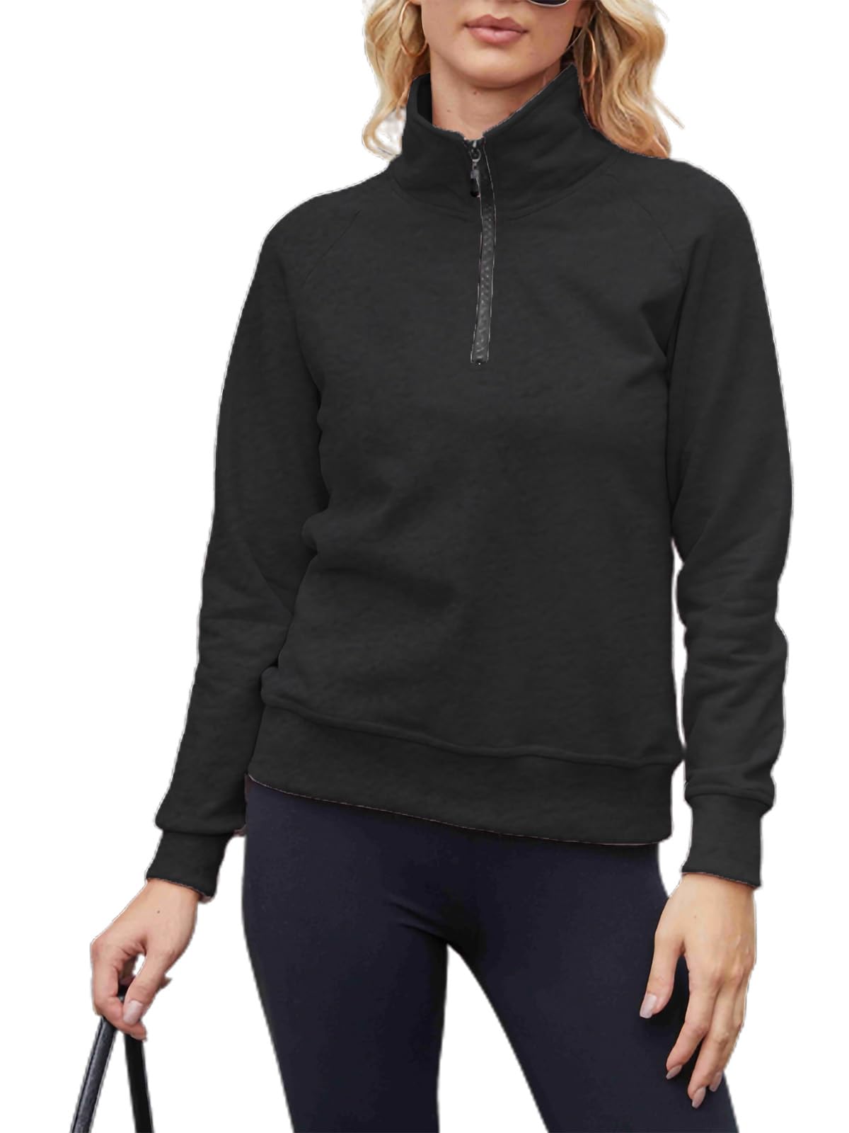 NOVEPTHalf Zip Casual Sweatshirts Long Sleeve Pullover Sweatshirt Teen Girls Y2K Fall and Winter Clothers