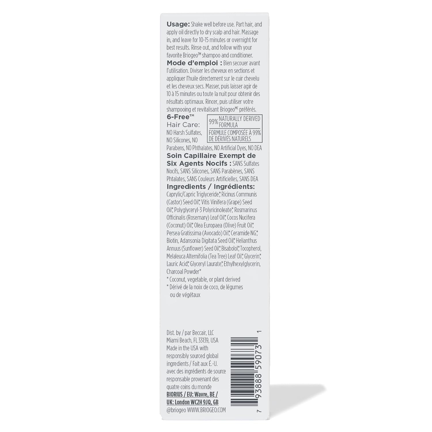 Briogeo Scalp Revival - Aceite de prelavado de romero para cabello y cuero cabelludo, tratamiento de cuero cabelludo seco, 100 ml