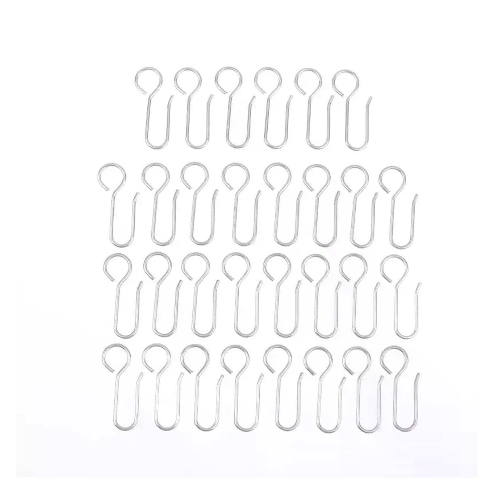 Curtain Hooks 100Pcs Handy Curtain Accessories Metal Track Install Hooks S Shaped Ceiling Shower Decoration