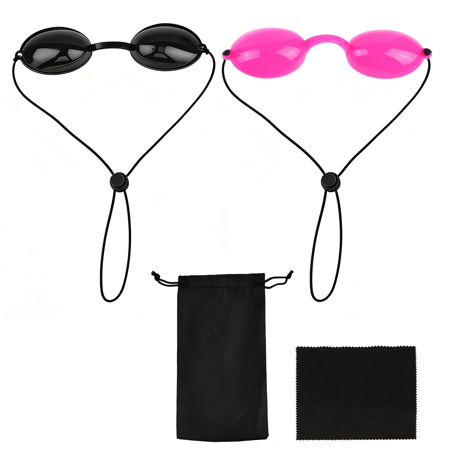 Tanning Goggles, Tanning Goggles for Tanning Beds with Storage Bag and Cleaning Cloth for Eye Protection, Sunbathing