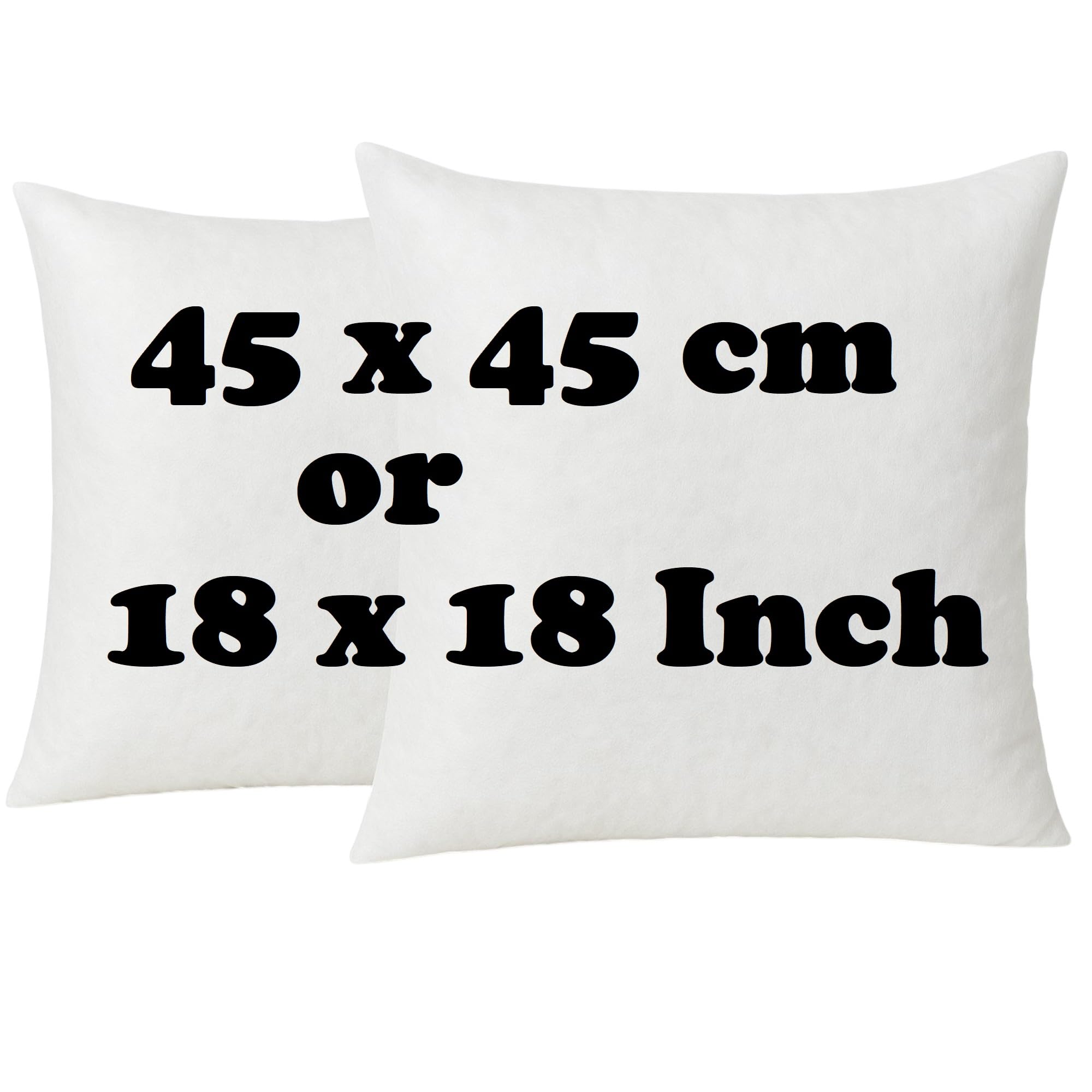 Pro Home 45 x 45 Cushion Insert Pack of 4 Soft Fluffy 18 x 18 Cushion Pads Square Cushion Inserts 45cm x 45cm Hypoallergenic Pillow Inserts Cushion Fillers Cushion Inners for Sofa Pillows