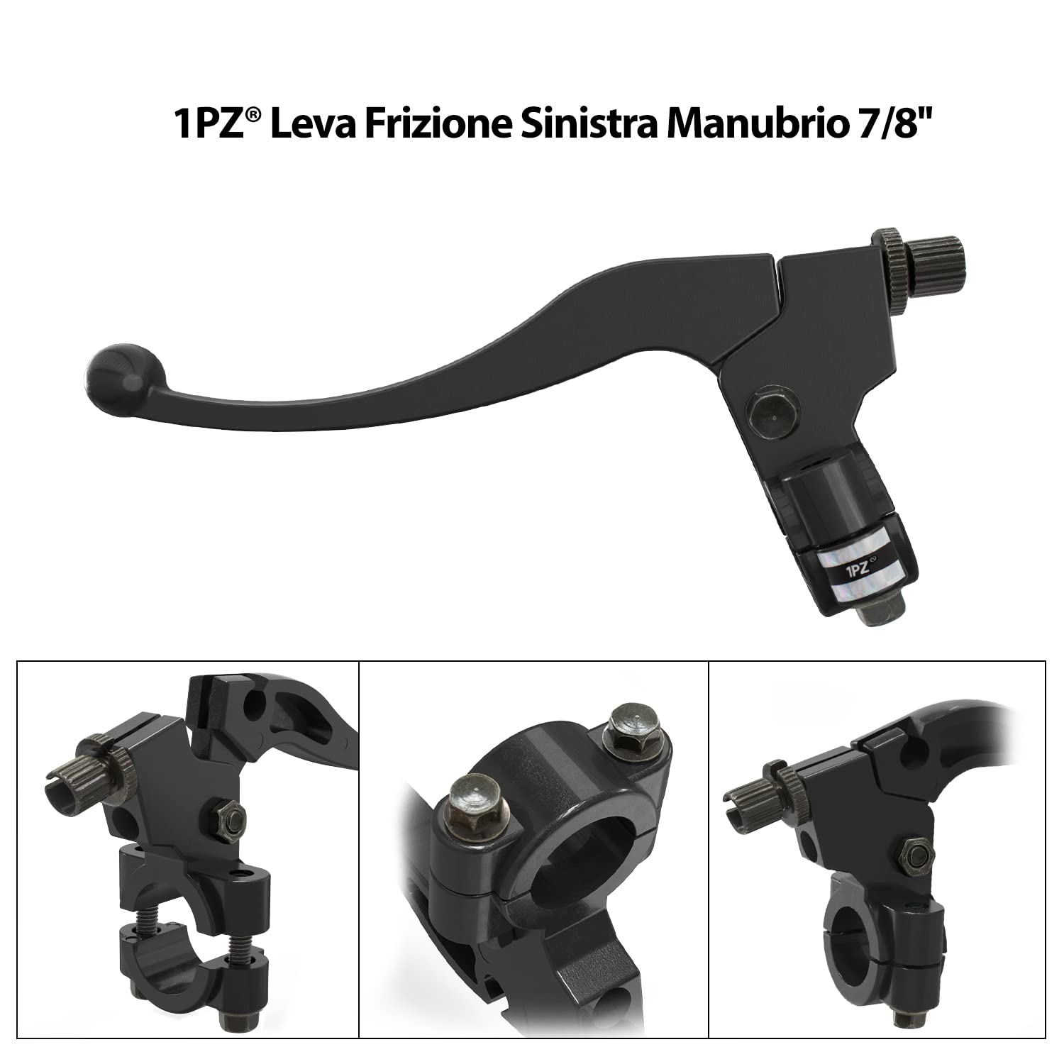 1PZ LA5-L02 7/8 Pollici 22mm Alluminio Nero Sinistra Leva del Freno Frizione Maniglia Persico per 50cc 70cc 90cc 110cc 125cc Pit Dirt Bike Motocross Moto