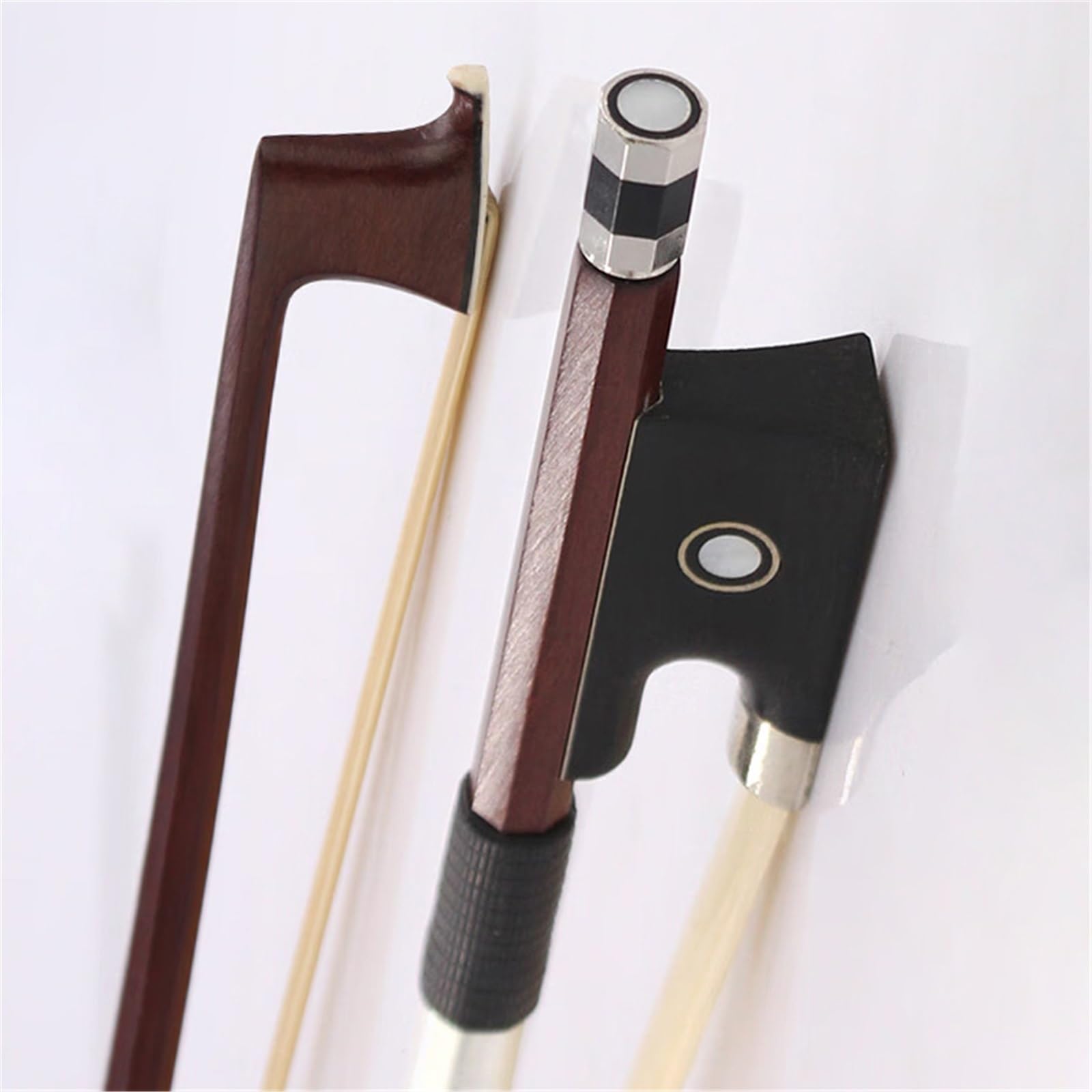 Arco De Violín Arco De Violín De Sándalo Rojo Con Pelo De Cola De Caballo Para Práctica De Principiantes Longitud 1/4 57 Cm | Arco de violín(1/8)
