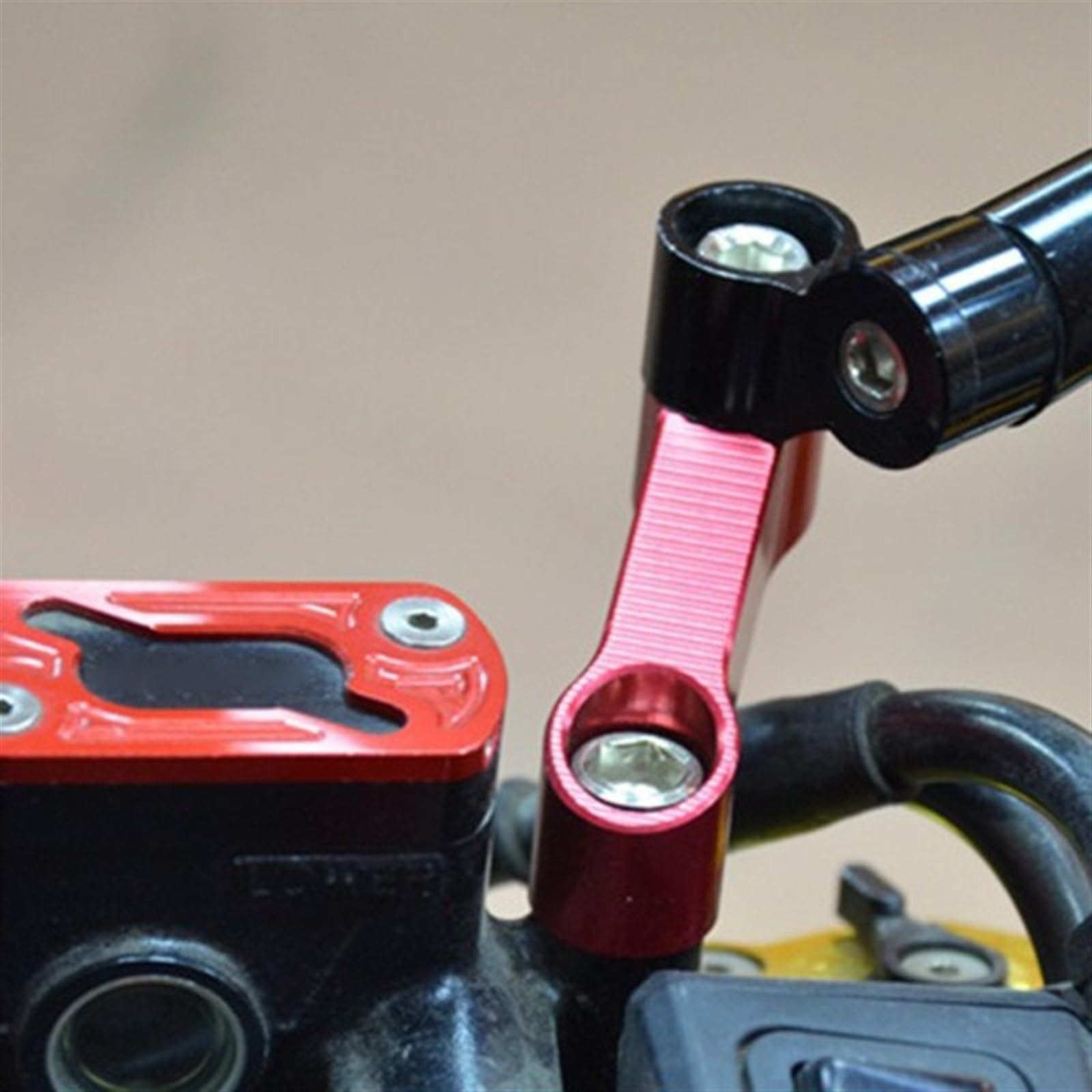 2 morsetti di montaggio per specchietto retrovisore per manubrio moto 22mm