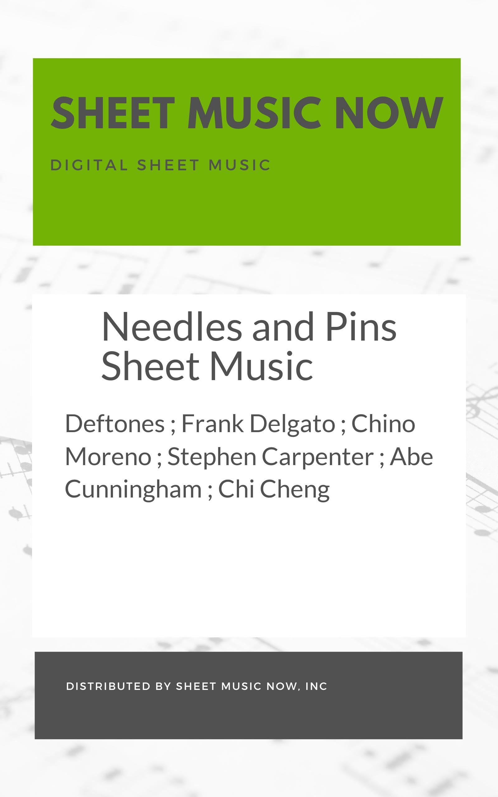 Needles and Pins Sheet Music