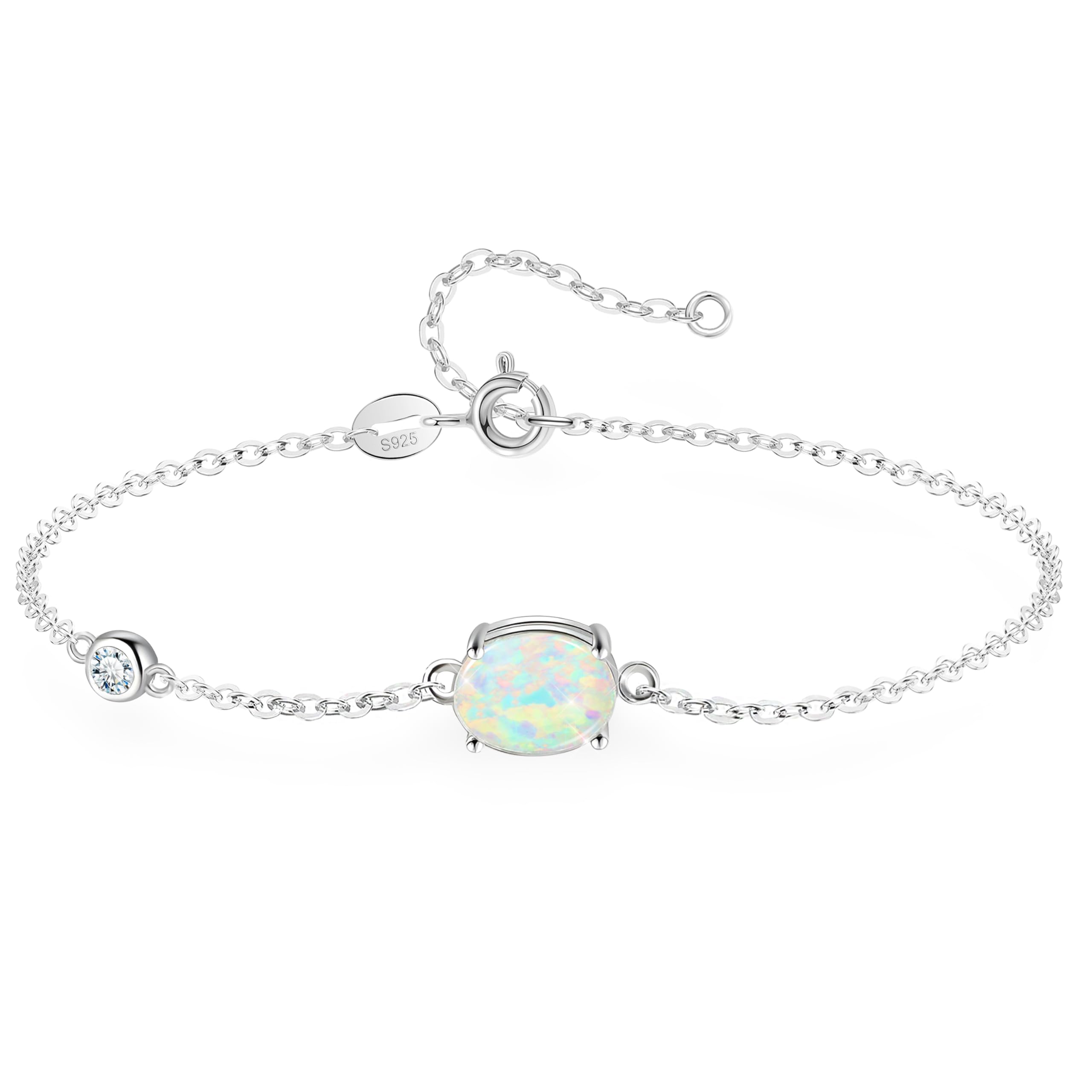 Bracciale Opale Argento 925 Elegante Donna