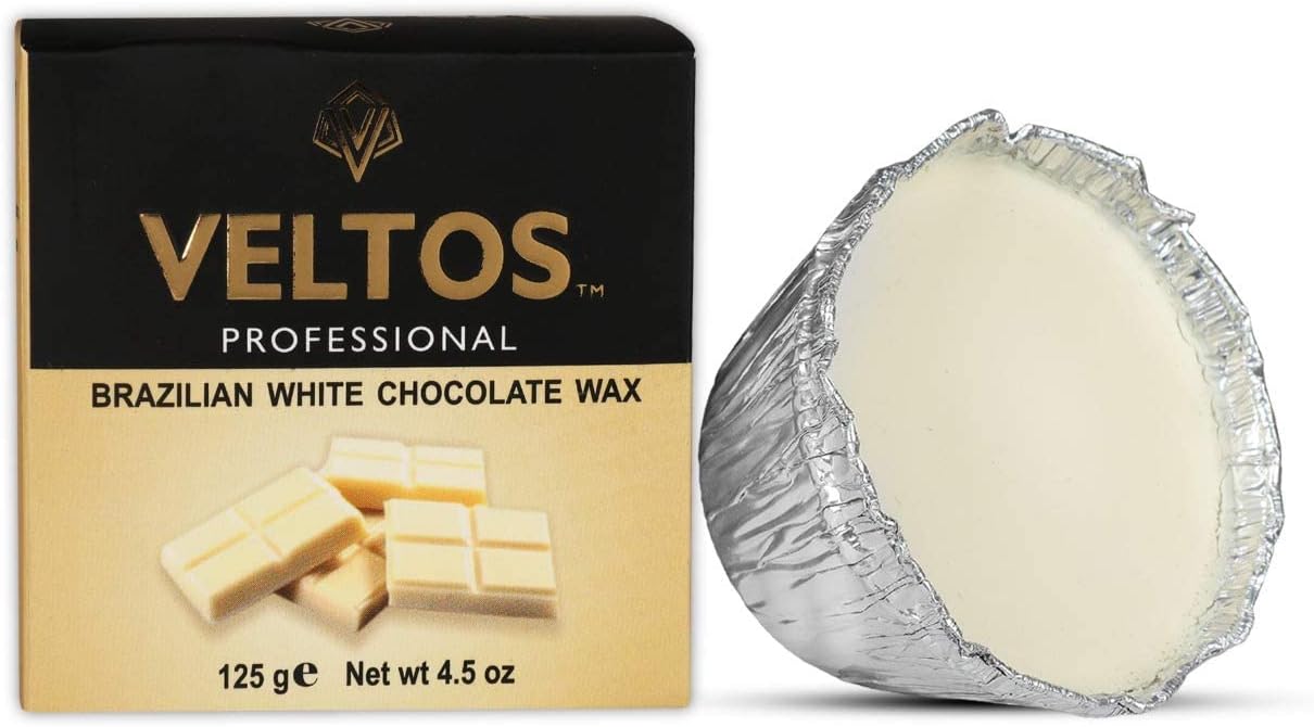 Veltos Professional Brazilian White Chocolate Facial Peel Off Katori Wax 125gm for Smooth and Shining Skin