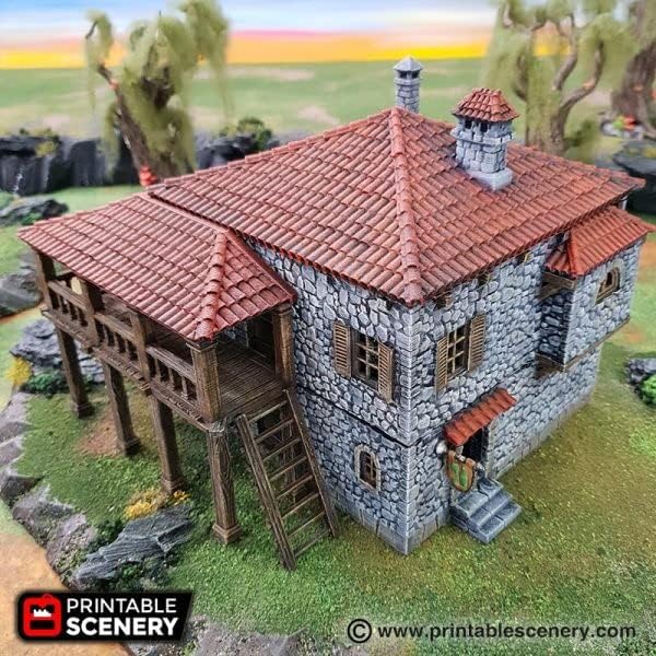 Port Tavern - DND Terrain Scenery - Tabletop RPG and Wargame Terrain 28mm Miniatures image 3
