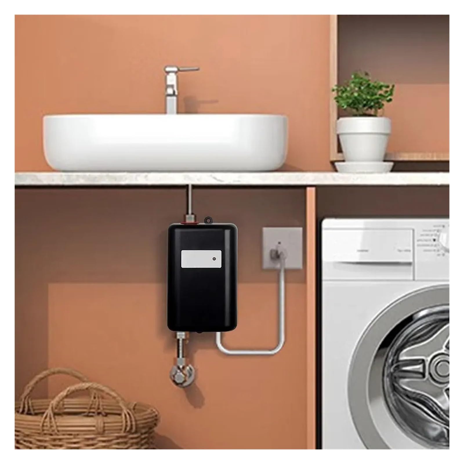 Amazon.co.jp: 電気タンクレス給湯器瞬間湯ボイラー IPX4 防水 0.04Pa