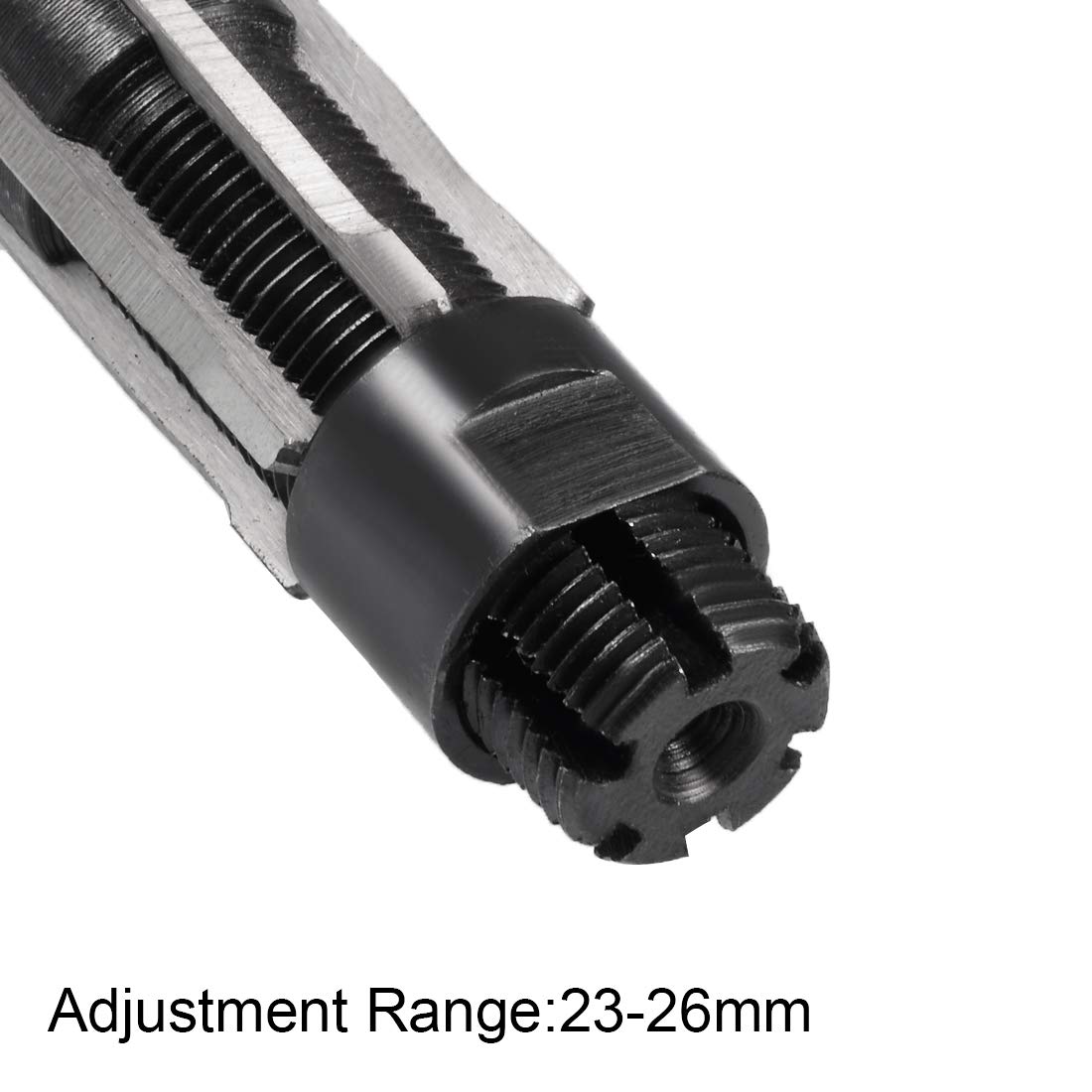 sourcing map Alésoir à main Carré HSS réglable trou métal Outil coupe main 23-26mm gamme réglage 6 Flutes