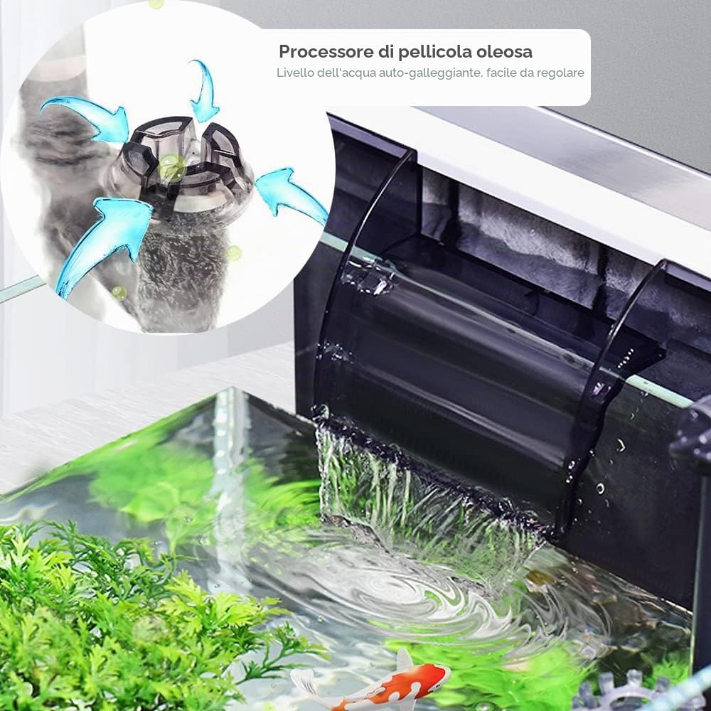 BPS Filtro professionale Acquario Filtro a zaino esterno per acquario Risparmio energetico BPS-6146