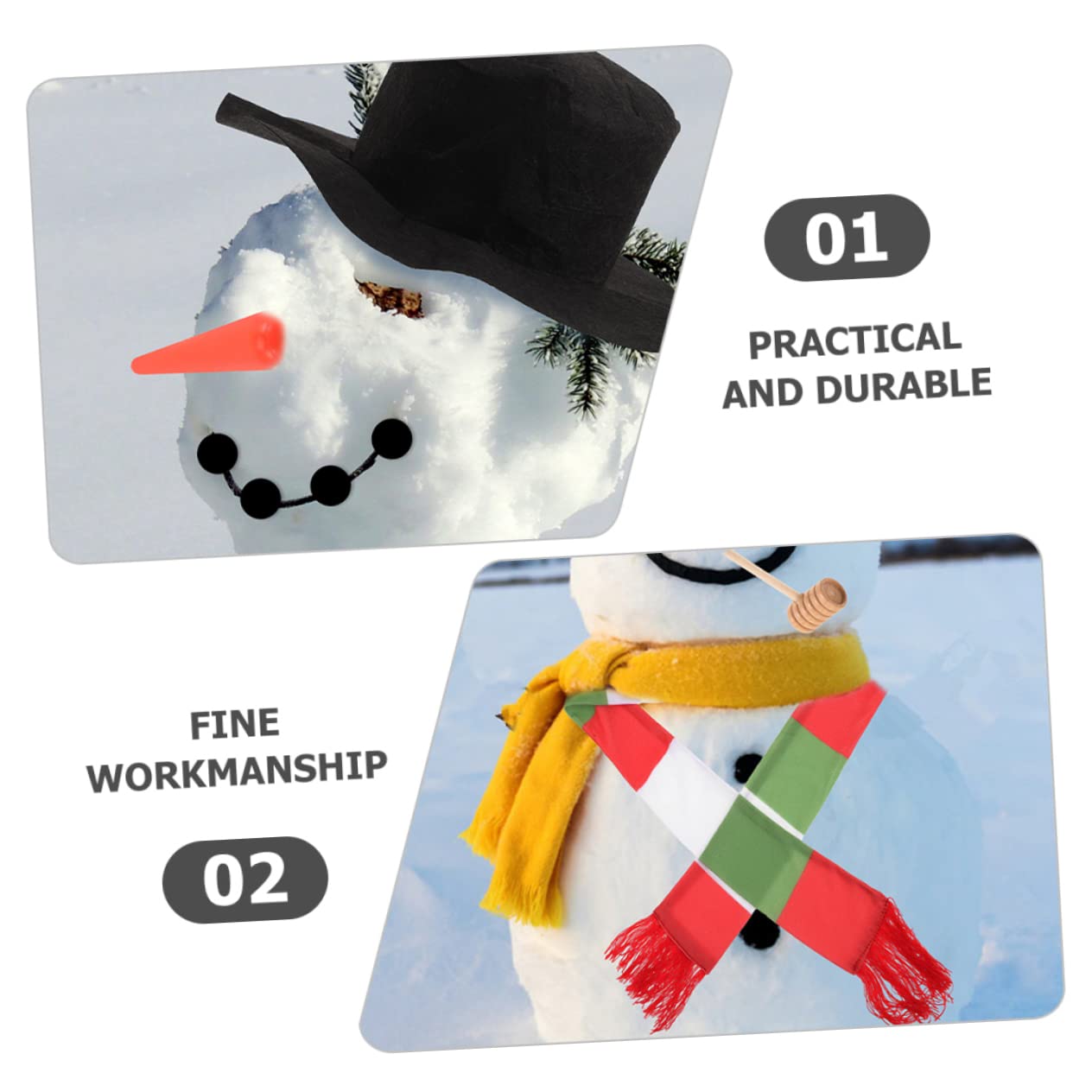 IMIKEYA 5 Sätze Schneemann verkleiden Winter DIY-Schneemann-Anziehset weihnachtsbekleidung weihnachtsklamotten weihachtsdeko Schneemann-Dekorationswerkzeug DIY Schneemann-Anziehset Stoff