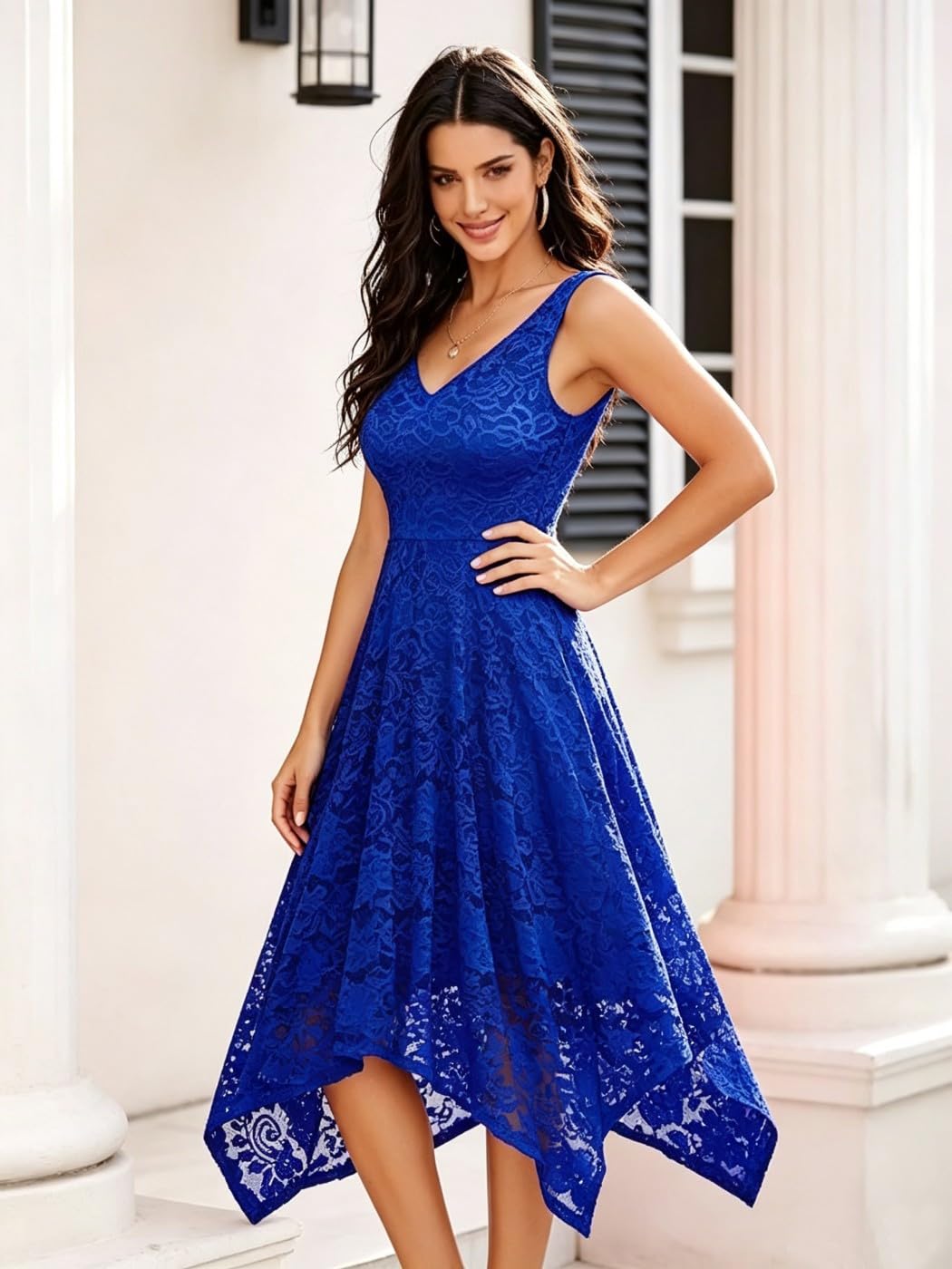 Vestido de cóctel de encaje para mujer, vestido de dama de honor para invitada de boda | Verano, vestido de fiesta, vestidos de dama de honor