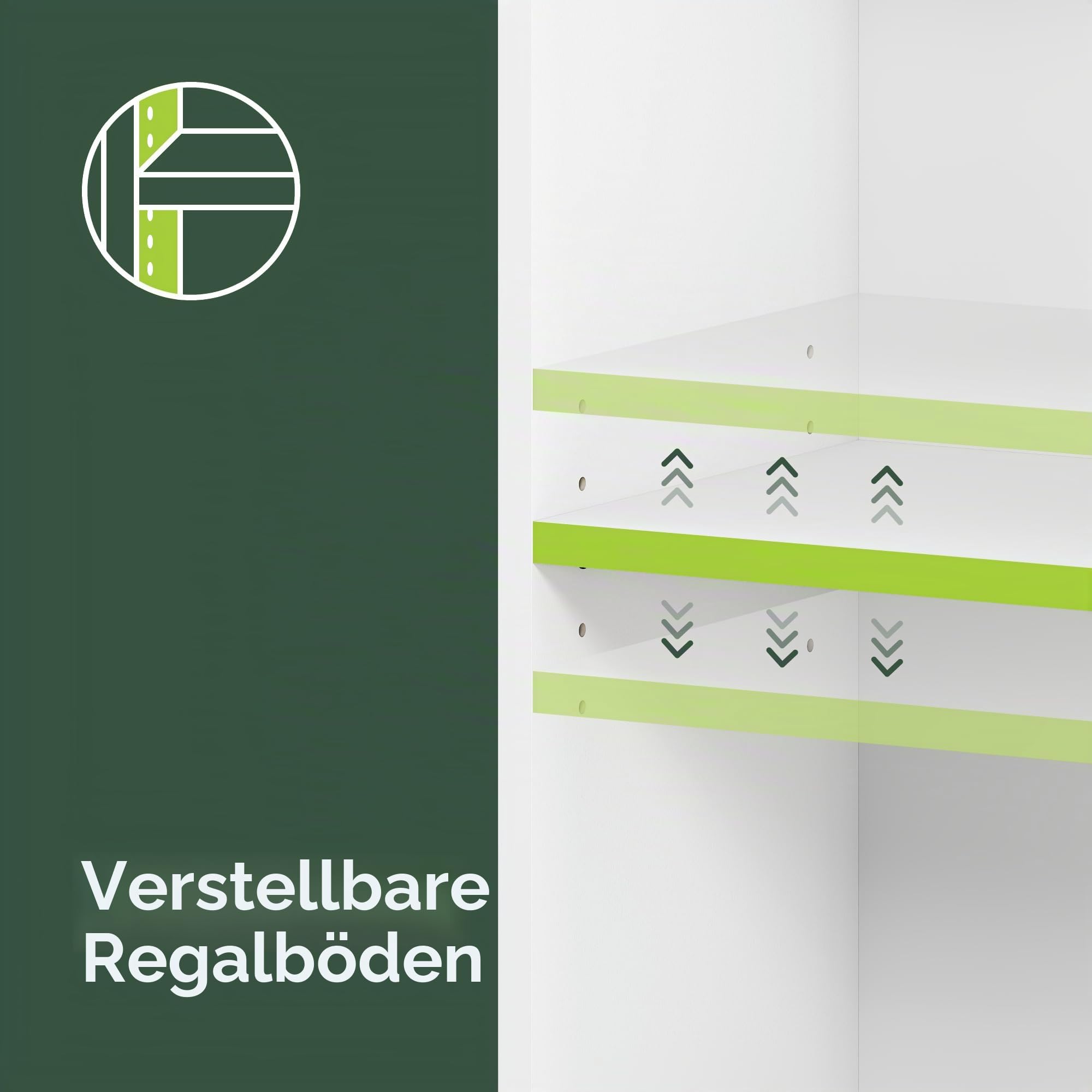 Furinno Jaya DVD-Regal, 8-stöckiges, hohes, schmales CD-Regal, Medienregal mit verstellbaren Einlegeböden, DVD-Aufbewahrungsschrank für Blu-Rays, Spiele-Discs, für Wohnzimmer, Heimbüro, Weiß