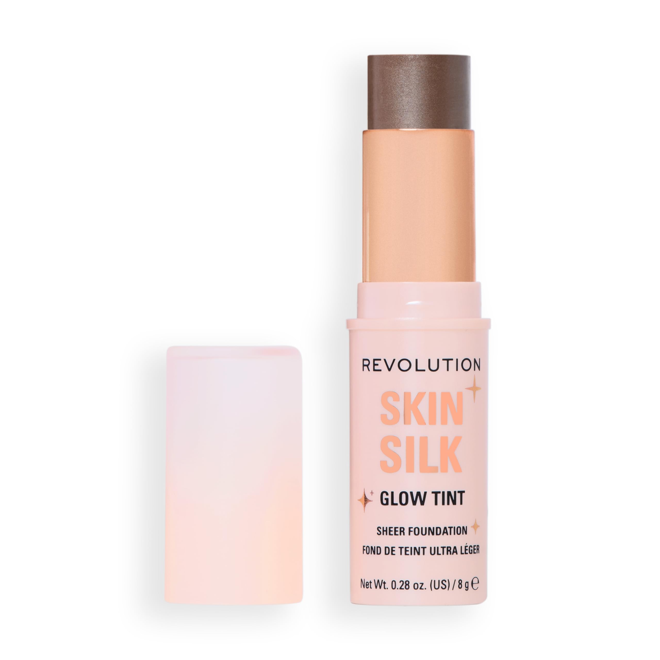 Revolution Skin Silk Glow Tint Sheer Foundation Stick, Deep Neutral
