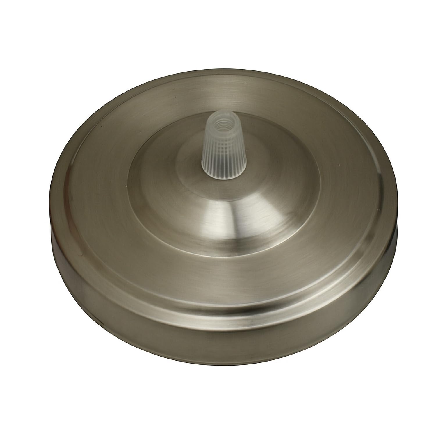 Satin Nickel 108mm Ceiling Light Fitting Plate for Vintage Pendent Lights 108mm Single Point Metal Canopy Cover Antique Side Fitting Ceiling Rose with Accessories for Home Hanging Ceiling Wall Lamp โ image 1