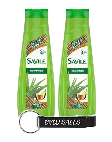 Savile Aloe Vera Con Aguacate Hidración ChampúPulpa de Sabila Hidratación Champú 2en1 23.7 fl oz 2 Pack