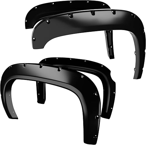 YITAMOTOR Guardabarros delantero y trasero compatibles con Chevy Silverado 1500 2007-2013 (solo apto para cama corta de 69.3 pulgadas) (no para GMC