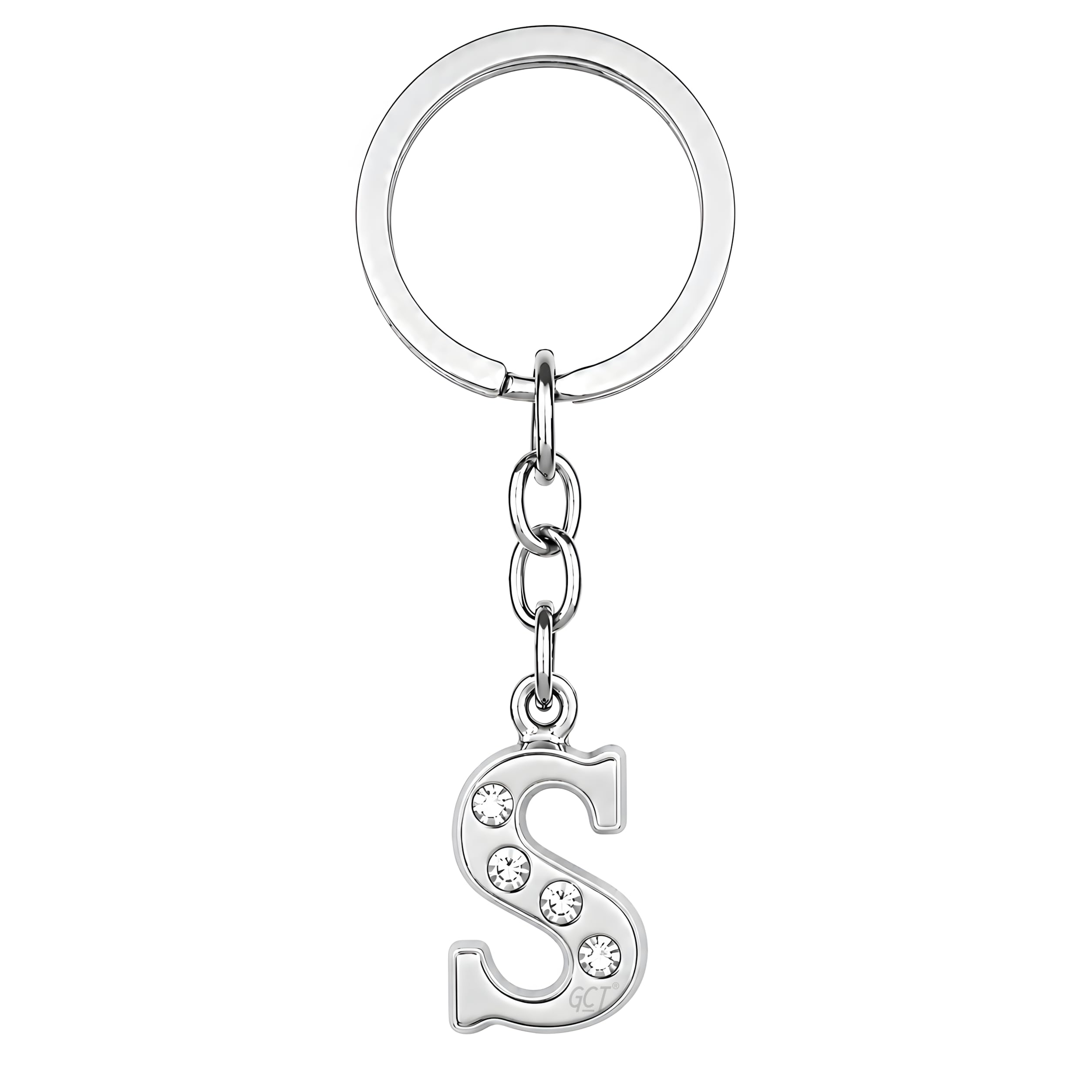 Alphabet Letter Logo Metal Keychain | Keyring | Key Ring | Key Chain for your Car Bike Home Office Keys | for Men Women Boys Girls (Silver)-image-31