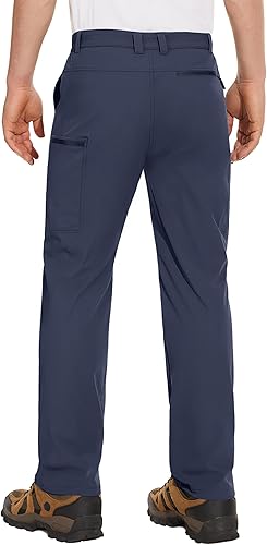 Miniatura 8 de MAGCOMSEN Pantalones de senderismo para hombre, 6 bolsillos, resistentes al agua, pantalones de trabajo de pesca Ripstop, ligeros, de secado rápido
