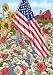 Dtzzou Flowers Patriotic Garden Flag 12" x 18" Outdoor & Indoor Decorative Double Sided Flag for Spring Summer Farm House Decoration