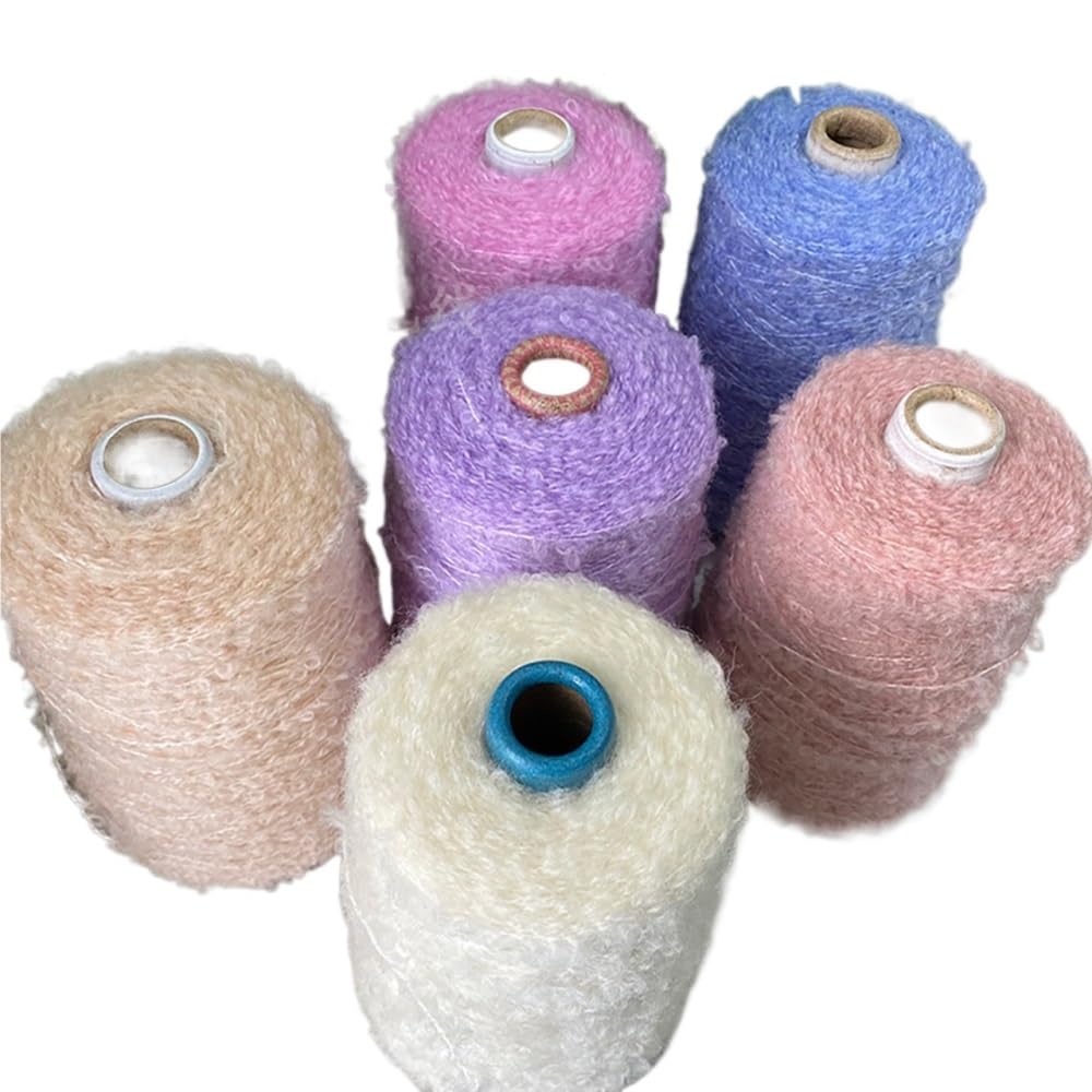 Hilo de lana de 8.82 oz – 85% lana tejida a mano for bufandas, sombreros, abrigos y proyectos de manualidades.(Pink purple)