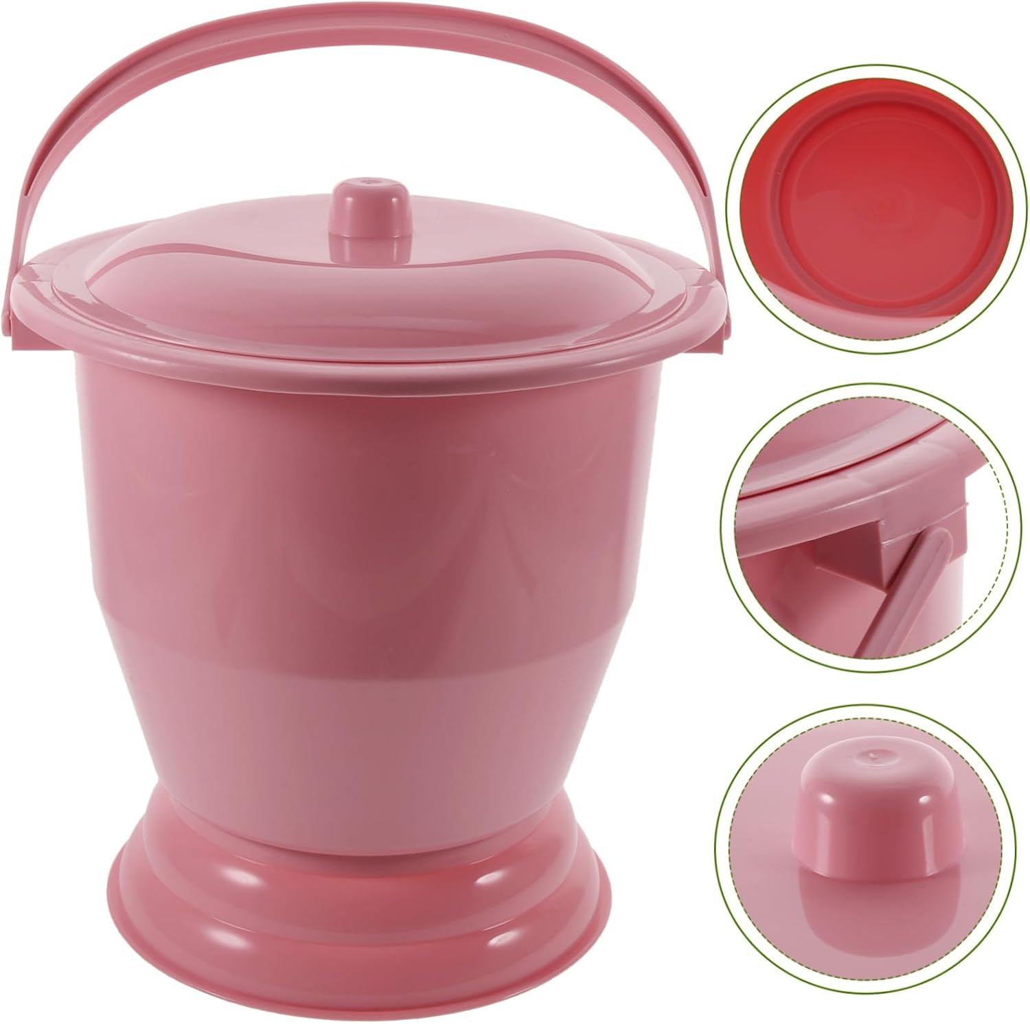1pc Handheld Spittoon with Lid Portable Urine Pot for Boy Girl and Elders Night Use Chamber Pot Easy to Clean Pee Bucket for Home and Travel