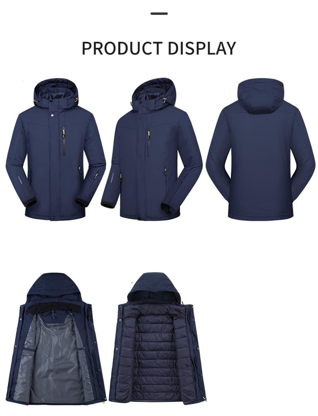 Saeohnssty Combinaison De Ski Imperméable Et Respirante Pour Homme - Coupe-vent - Pour Sports De Plein Air - Veste De Ski + Pantalon - XS Et Jaune - XXL