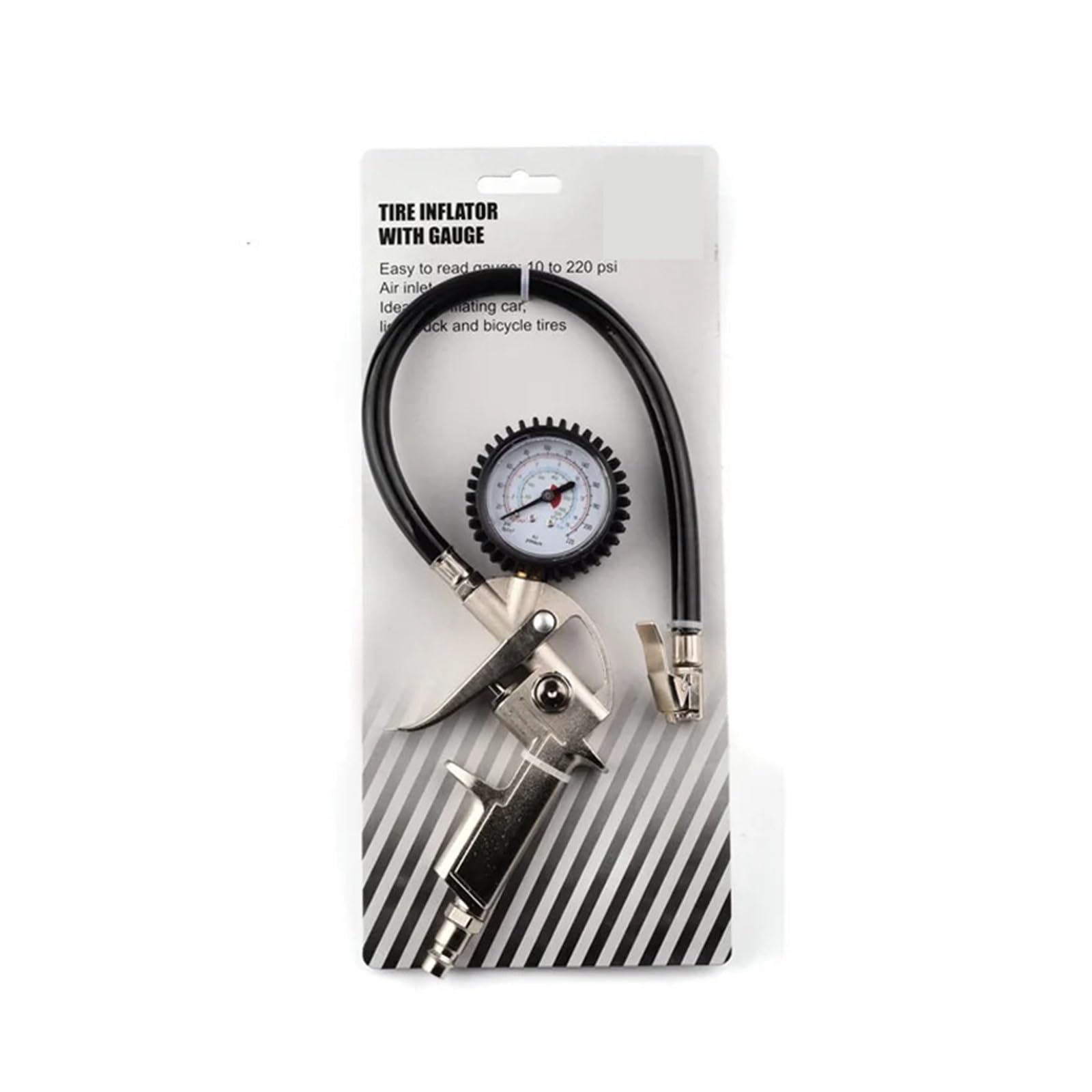Pistola For Gonfiaggio Pneumatici Con Quadrante Analogico, Manometro For Pneumatici E Strumenti Di Misurazione For Tester For Gonfiaggio, 0-220 Psi Facile Da Usare