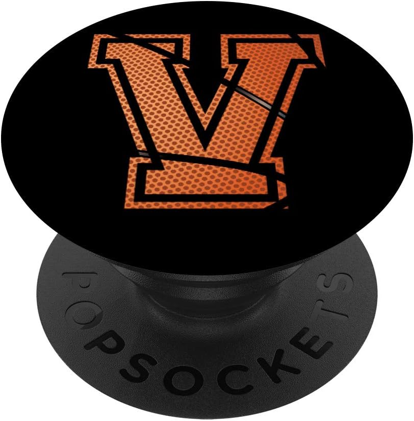 V Basketball B-Ball Fan Athlete Ball Monogram Letter Initial