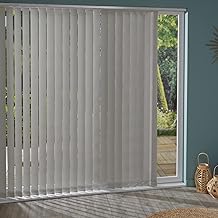 Lot de 5 lamelles Verticales 89mm Unies pour Store californien - Gris Souris - L8,9 x H280cm