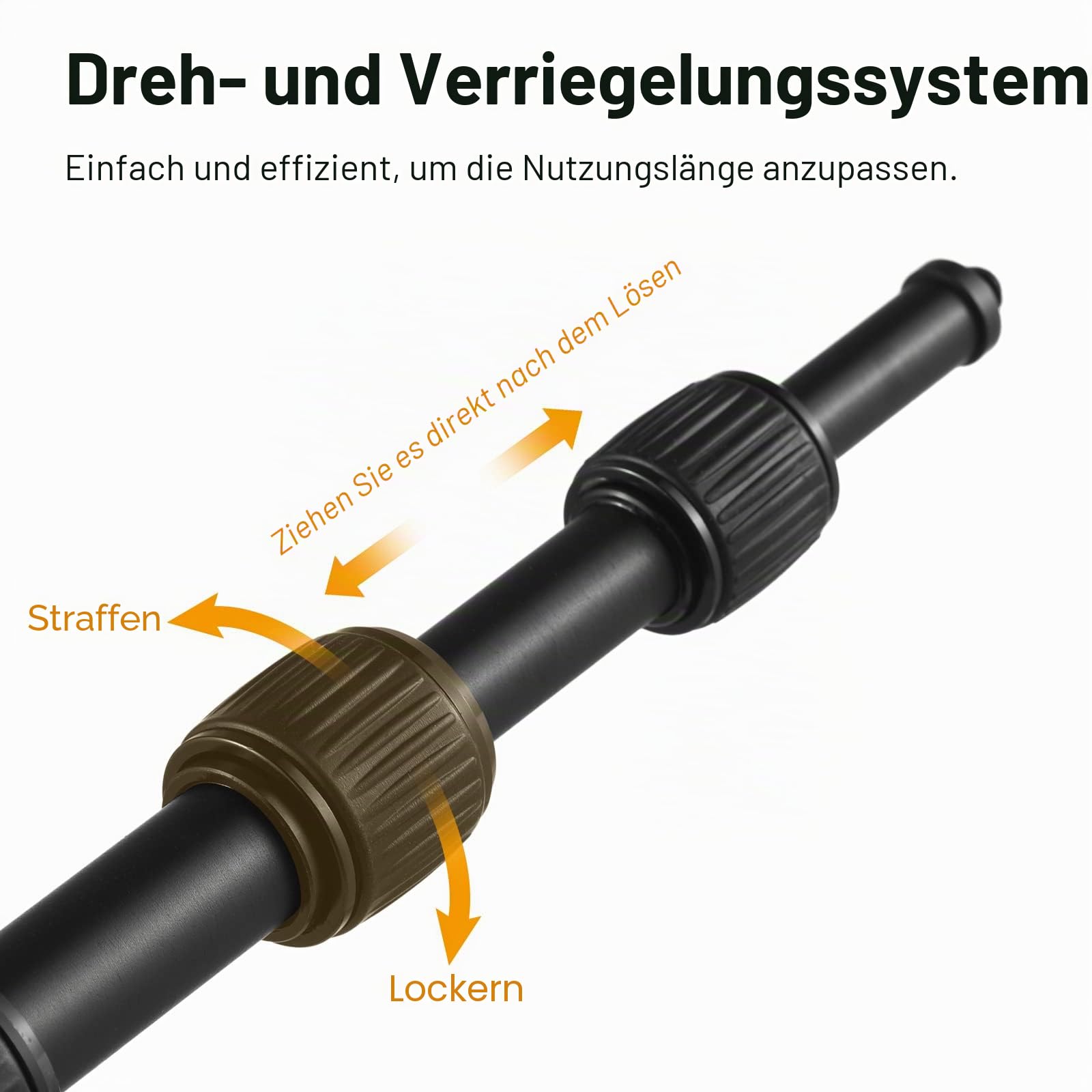 Andoer Ausziehbarer Mikrofonarm mit 6 Abschnitten – Galgen aus Aluminiumlegierung für Mikrofon-Schrauben und 1/4-Zoll-Gewinde mit Schaumstoffschlössern, Drehschlössern, verstellbare Länge