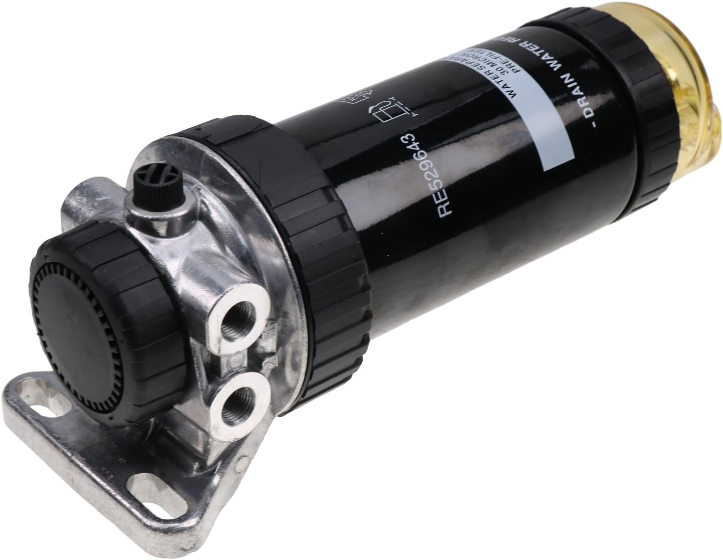 HOLDWELL Filter Assembly RE529642 RE529643 Compatible with John Deere Wheel Forwarder 1010D 1010E 810D 810E Engine 4.5 4.5L 4.5 L 6.8L 6.8 L 4045 6068