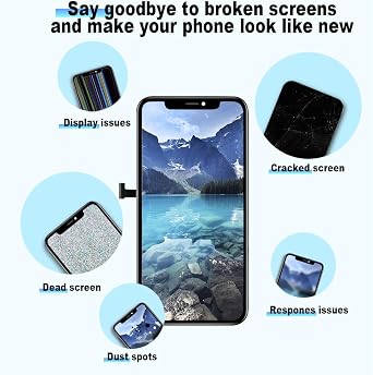 EFaith iPhone 14 Pro Max Screen Replacement 6.7 LCD with Repair Kits | Full functionality: 3D Touch + Face ID + TrueTone FHD display digitizer Compatible with A2894, A2651, A2893, A2895, A2896