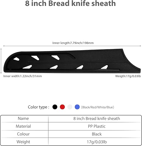 Vista 148 de XYJ Juego de 2 fundas de cuchillo de seguridad para cuchillos, protector de borde, funda universal para cuchillos, chef, cuchillo de cerámica