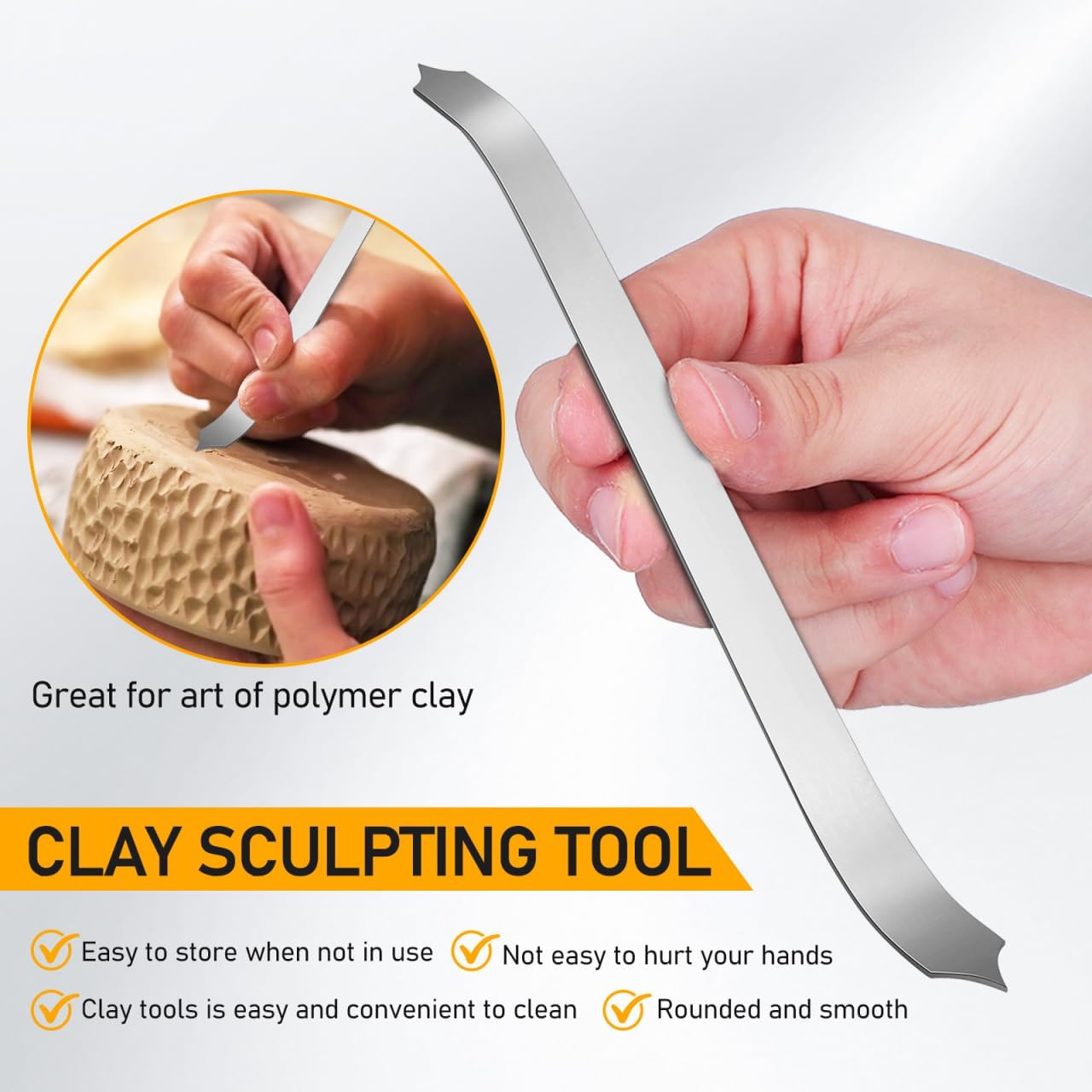 VILLCASE Pottery Tool Fish Texture Sculpting Tool 6.4 inch Dragon Scale Fish Scale Clay Craft for Pottery Modeling Ceramics