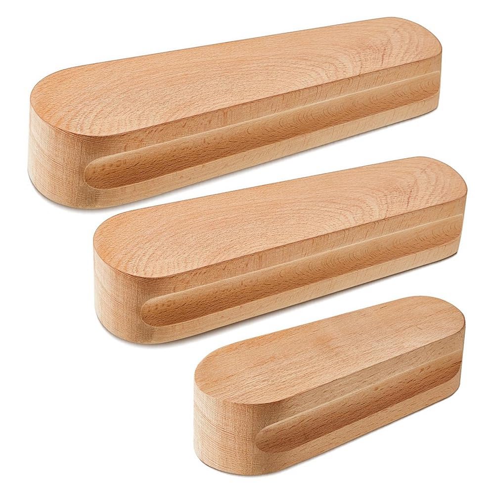 Maillets de coupe en bois dur Cosmin lot de 3 tailles pour couture et repassage