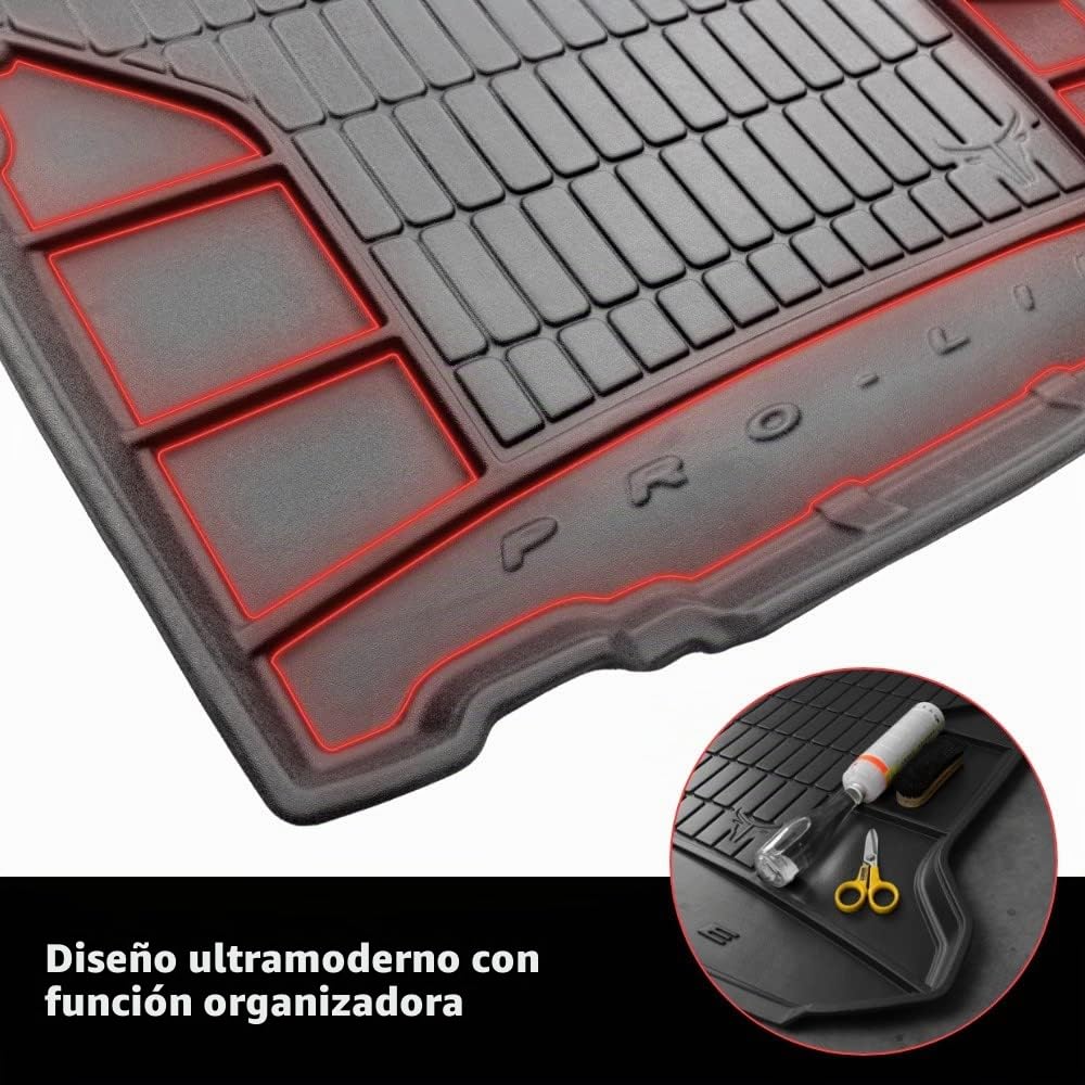 FROGUM ProLine 3D Alfombrilla Exclusiva de Goma cubeta Maletero para Peugeot Rifter Desde 2018 | Práctico Organizador | Los Bordes más Altos | Al Tamaño
