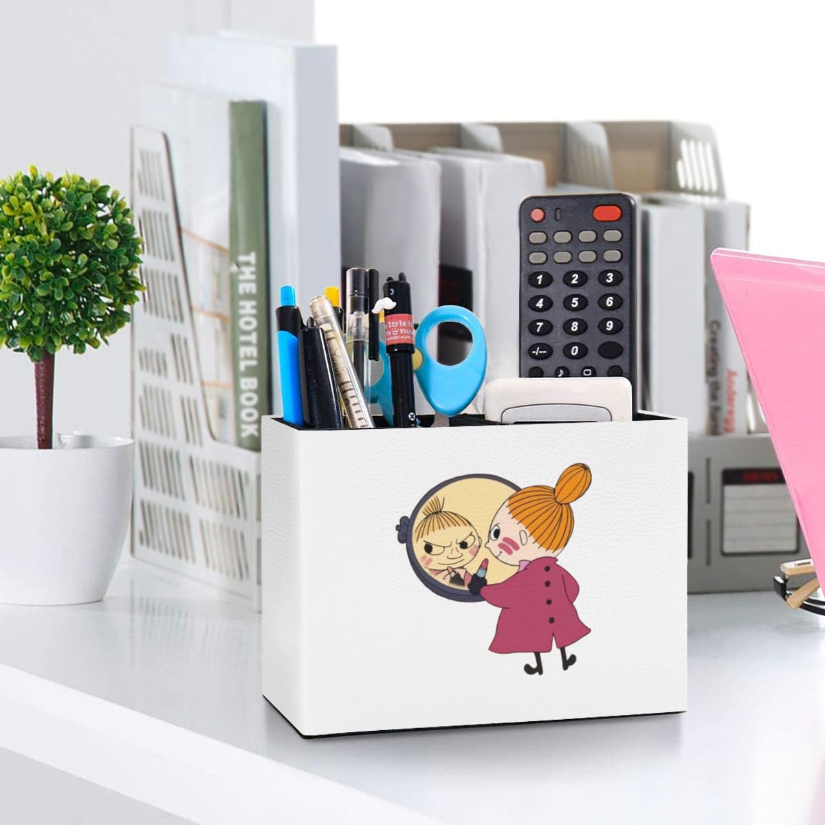 Amazon.co.jp: ペンスタンド ムーミン リトルミイ ペン立て 2格 レザー