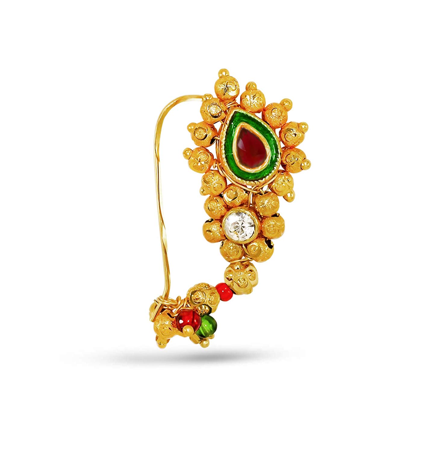See full amazon price history chart for JEWELOPIA Traditional Big Size Maharashtrian Nose Ring with Piercing Nose Ring Gold Plated Nath For Women Girls (Gold Nath) JEWELOPIA Traditional Big Size Maharashtrian Nose Ring with Piercing Nose Ring Gold Plated Nath For Women Girls (Gold Nath) (B08LZKNSZ3) Amazon Price History, Amazon Price Tracker