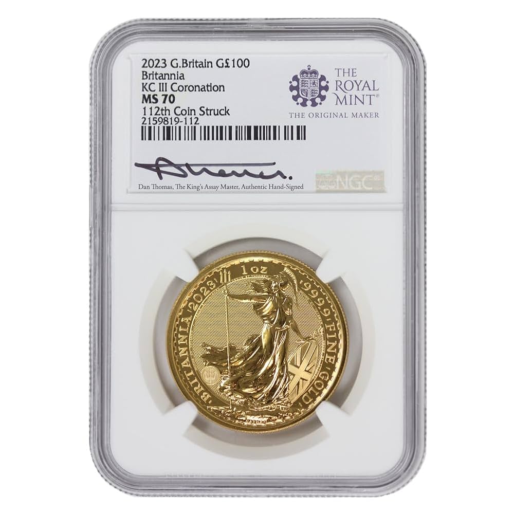 2023 UK 1 oz Gold King Charles III Coronation MS-70 112th