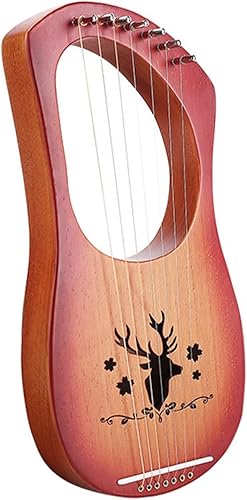Lyre Harp 7 Strings Mandolin Traditional Custom Lira Harp Wooden Folk Professional Lyre Harp (Color 7 tone Style 3)
