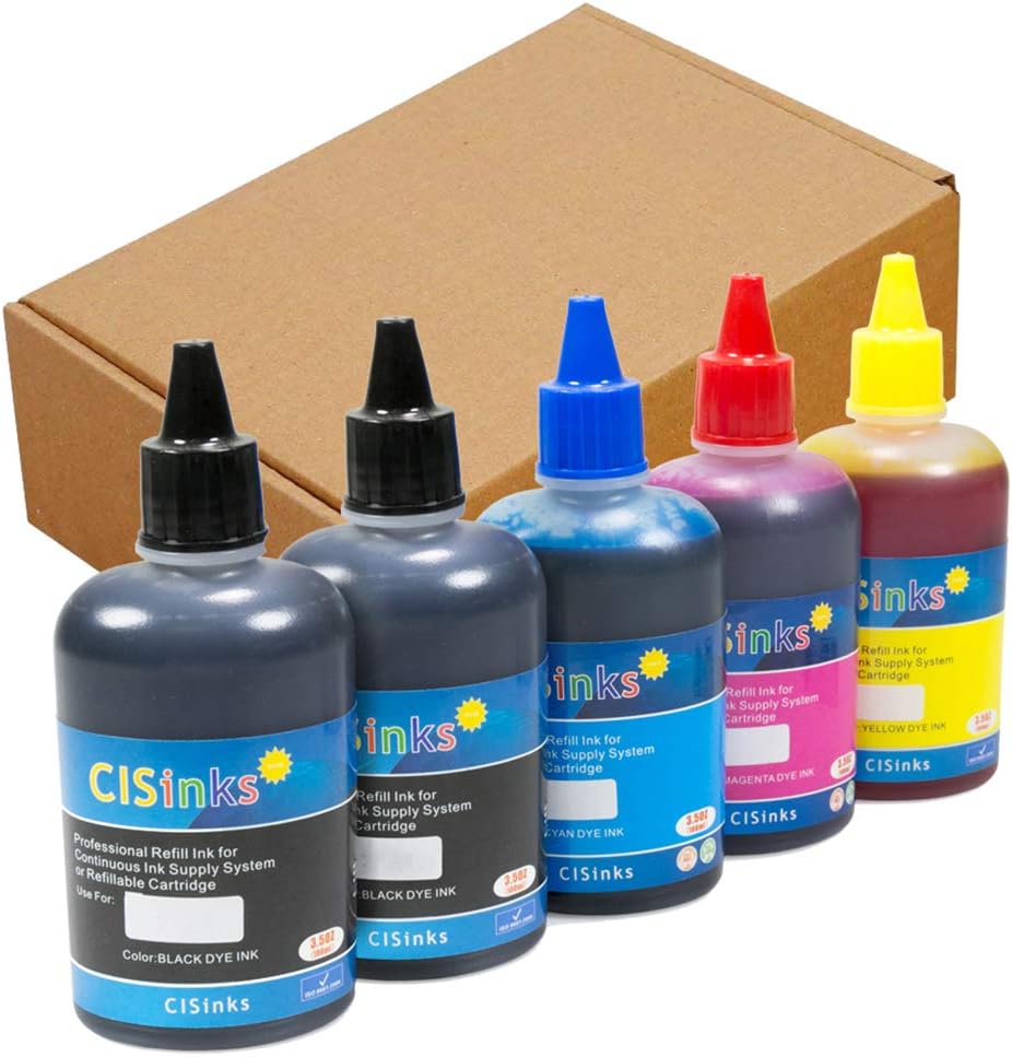 Refill Ink Bottle Set Compatible for PGI-250 / CLI-251 Printers MG5622 MG5420 MG5422 MG5520 MG5522 MG5620 MG6420 MG6620 MX722 MX922 iP7220 iP7250 iX6820