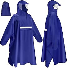 Rain Poncho Waterproof Men Waterproof Women Rain with Hood and Sleeves Rain Cape Reusable Raincoat Unisex Raincoat for Hiking Cycling Fishing
