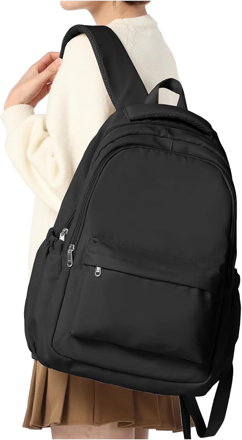 WEPLAN School Backpack Womens College Rucksack Lightweight School Bag Water Resistant Casual Travel Daypack College Secondary School Bags for Teenage Girls Boys fits 14 Inch Laptop Bookbag